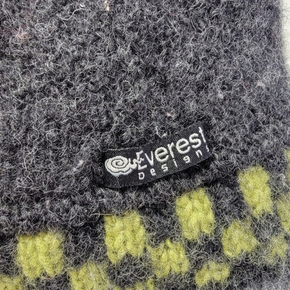EVEREST DESIGNS Hat Knit 100% Wool Fleece Lined Beanie Cap Made in Nepal Gray - Picture 6 of 10